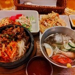 韓美膳 - 選べるハーフ＆ハーフセット カルビ石焼ビビンバと冷麺