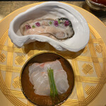 覚王山鉄板焼 長谷川 - 牡蠣の食べ比べもありました