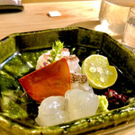 味ひろ - 鯛と伊勢海老のお造り