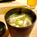 味ひろ - 一皿目　松茸の煮麺　沁み入ります