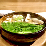 味ひろ - 鱧　松茸　春菊鍋　