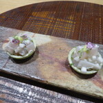 十皿 - ウオゼと長芋タルタルの最中