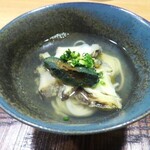 十皿 - ワカメ蕎麦　鮑出汁