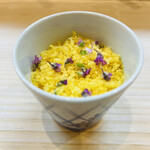 松寿司 - 白子の蒸し寿司  カラスミがけ