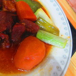 お食事処 河童 - 日替わりワンコインランチ・イノシシ角煮　５００円（税込）イノシシ角煮のアップ【２０２２年１１月】