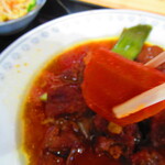 お食事処 河童 - 日替わりワンコインランチ・イノシシ角煮　５００円（税込）イノシシ角煮のアップ【２０２２年１１月】