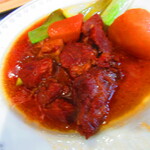 お食事処 河童 - 日替わりワンコインランチ・イノシシ角煮　５００円（税込）イノシシ角煮のアップ【２０２２年１１月】