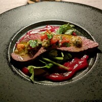 BALCONE SHIBUYA - 蝦夷鹿肉の冷製仕立て　ラビゴットソース