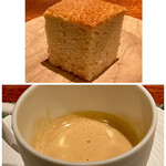 蒼 - 赤座海老の頭や殻で取った濃厚な旨味が詰まったビスクに、自家製のパンドミ、峯村シェフだからこその美味しさ、これこそがシェフの真骨頂だと私は思っています。