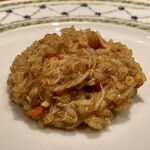 蒼 - 京都丹後 魚政さんより 香箱蟹のリゾット
      間人と同じ漁場の網野で水揚げされた香箱蟹をふんだんに使った、蟹の旨味の濃厚さは蟹そのもの♪
      香箱蟹でも〝極み〟と言う最高級品、一合のご飯に8杯も使っています！