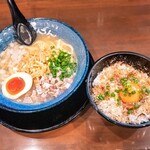 だし拉麺 きんざん - ほたて貝柱（ほたて貝柱トッピング）、だし香るTKG