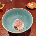 ラ・プリマ・ヴォルタ  - とろっとチーズのクリームと中に角切りのさつまいもが入ったデザート☆エスプレッソとラム酒が香りますがティラミスとはまた違った味わいです^_^