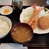 Koukendou Saten - 本日のランチ(エビフライ&メンチカツ定食、980円)