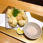 日本酒海鮮 居酒屋 牡蠣かき屋 - 白子天ぷら