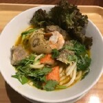 Rice noodles with pork, crab sticks, and shrimp (BANH CANH CUA THIT HEO)