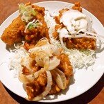 Assortment of 3 types of fried chicken