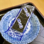 はとや食堂 - 朝食：ごはん、かす汁、おかず一品（あじフライと小ナポリタン）、いり卵、味つけ海苔