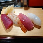 Sakura Sushi - 並にぎり(握り6貫・巻物・お椀)1500円