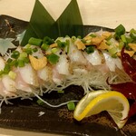 とんかつ 八海 - ワニ刺身　1,290円