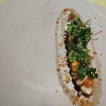 モノリス - 鰆、香草、カラスミのマリアージュ