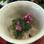 草喰 なかひがし - ７月【和え物】子芋の荏胡麻和え・大葉と穂紫蘇