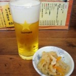 岡本 - 生ビールとおとおし