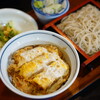 やぶ久  - 料理写真:昼のセットメニュー カツ丼 (￥1,100)