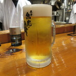 魚虎 - 生ビール中 600円