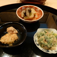 割烹たいら - 鯛の子・大徳寺麩・筍と椎茸