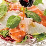 Seafood carpaccio salad