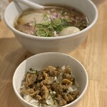 蛤麺しちり - 貝のしぐれ煮ごはん（小）