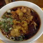 一〇そば - 手前がとり天です