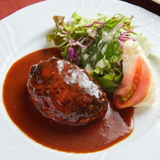 Harmony created by juicy Hamburg and demi-glace sauce