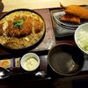 とんかつ薩摩 - 鉄板ロースカツとじセット＆アジフライ単品