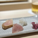 鮨 西崎 - めかじき、白甘鯛、水蛸。