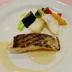 OSTERIA Gaudente - 愛媛県産 真鯛のグリル プロセッコ風味のソース