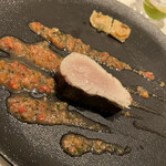 カンテサンス - 鰆のグリルです。ちょっと皮裏の脂が消えておりました。残念ヾ(≧▽≦)ﾉ