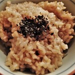 竹の子 - 玄米ご飯　ごま塩トッピング