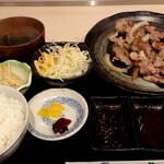 yakiyakiushidayou - 生ラムジンギスカン定食の肉大盛り