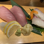 Hiikiya - 寒鰤と真鯛のお寿司