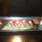 馬肉料理 和牛もつ鍋　姫桜 - 馬肉の寿司♡
