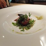 梶川 - サラダ；ホタルイカ、鳥貝、フルーツトマト