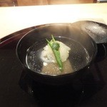 梶川 - 椀物；ハモ、新生姜の葛