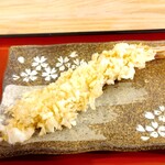 手打ちそば 宮嶋 - 天かしわのえび天は別盛で