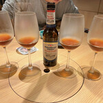 炭火焼肉 なかはら - カツサンドとペアリング黒ビール