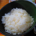 お食事処 河童 - 日替わりワンコインランチ・豚肉ロース黒胡椒焼き定食　５００円（税込）のご飯のアップ【２０２２年１１月】