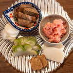 十割蕎麦 鴨料理 ならや - 2022.11 当店のおすすめ盛り合わせ（1,300円）