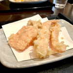 Zarusoba Kyousuke - 海老2本とニンジン　美味しいかった！