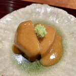 東山 吉寿 - 海老芋 あん肝の餡かけ 山葵
