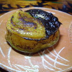 祇園 川上 - 鴨茄子の紅白味噌し立て.JPG